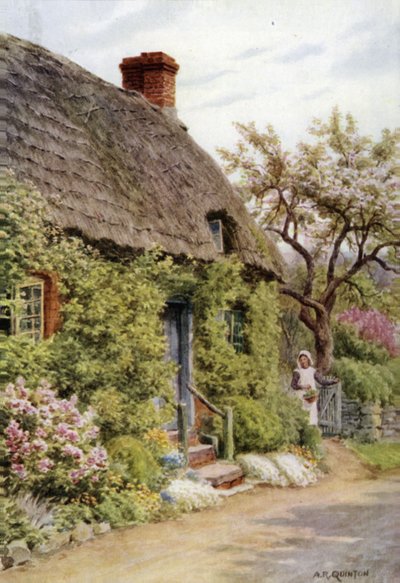 Cottage Door, Elmley Castle, Worcester von Alfred Robert Quinton